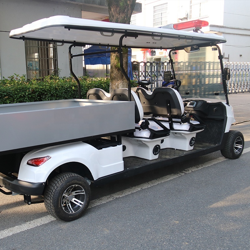 High Quality Police Partrol 4 Seater Electric Golf Cart With Cargo Box
