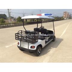 4 Seater Customised Security Patrol Electric golf cart with back basket