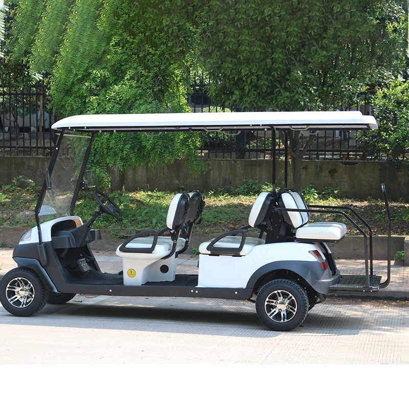 Chariot de golf électrique puissant de 5 passagers du moteur à courant alternatif 4KW 6 roues motrices