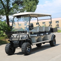Hot Sale Off Road 4 Wheel Drive Street Legal 6 Seater Golf Carts With Rear Box