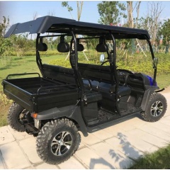 Carrito de golf de 4 plazas, UTV de gas con caja trasera