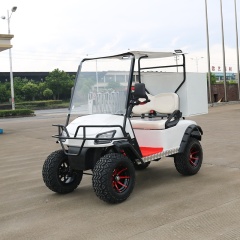 Prix ​​d'usine 2 personnes hors route 4 roues motrices Mini chariot de golf électrique avec boîte de rangement