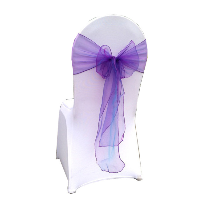 Elegant Party Decoration Organza Chair Sashes Bow,Vivid Color Universal Chair Cover Back Tie create a fantastic atmosphere