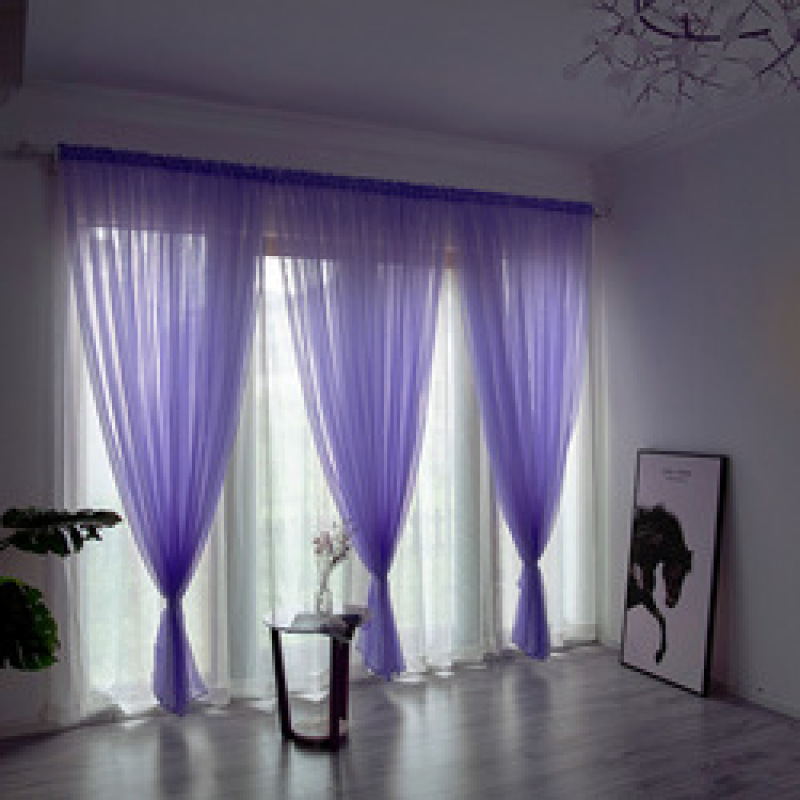 Modern 100% Polyester Livingroom cheap Voile Sheer Window Curtain