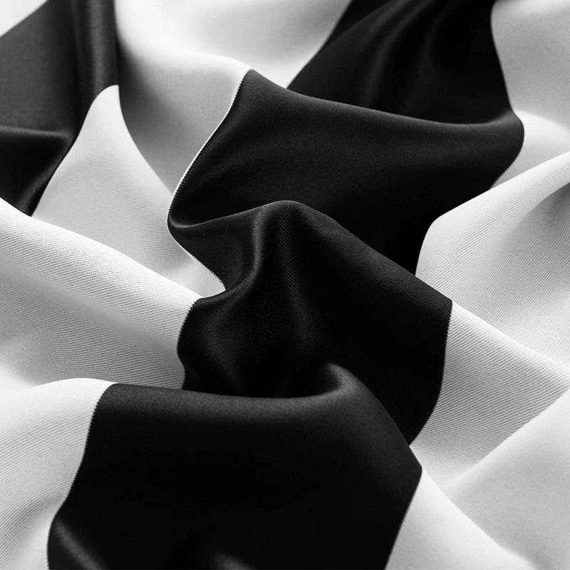 Decoracion para el hogar ready made curtain blackout piece sale, Home decor black white striped door curtains handmade@