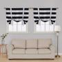 Decoracion para el hogar ready made curtain blackout piece sale, Home decor black white striped door curtains handmade@