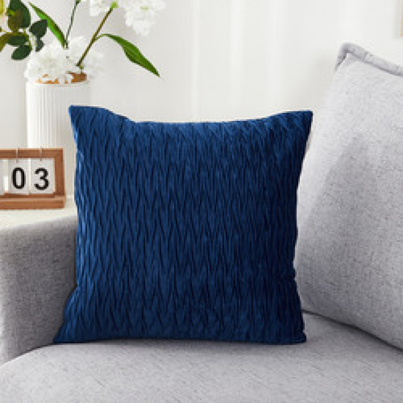 High Quality Velvet Couch Square Pleated Pillow Case Bed Cushion Cover, Home Decor Sofa Car Coffee Bar Wedding Cushion Cover/