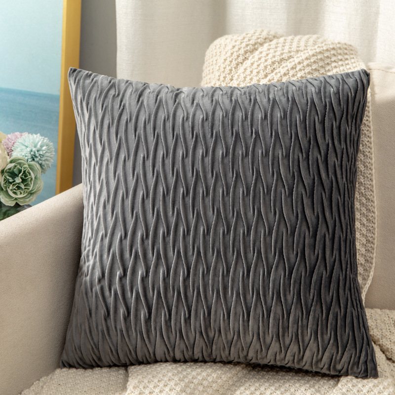 High Quality Velvet Couch Square Pleated Pillow Case Bed Cushion Cover, Home Decor Sofa Car Coffee Bar Wedding Cushion Cover/