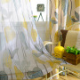 Wholesale American-Style Leaf Chenille Curtain, Finished Living Room Color Leaf Finished Curtain$