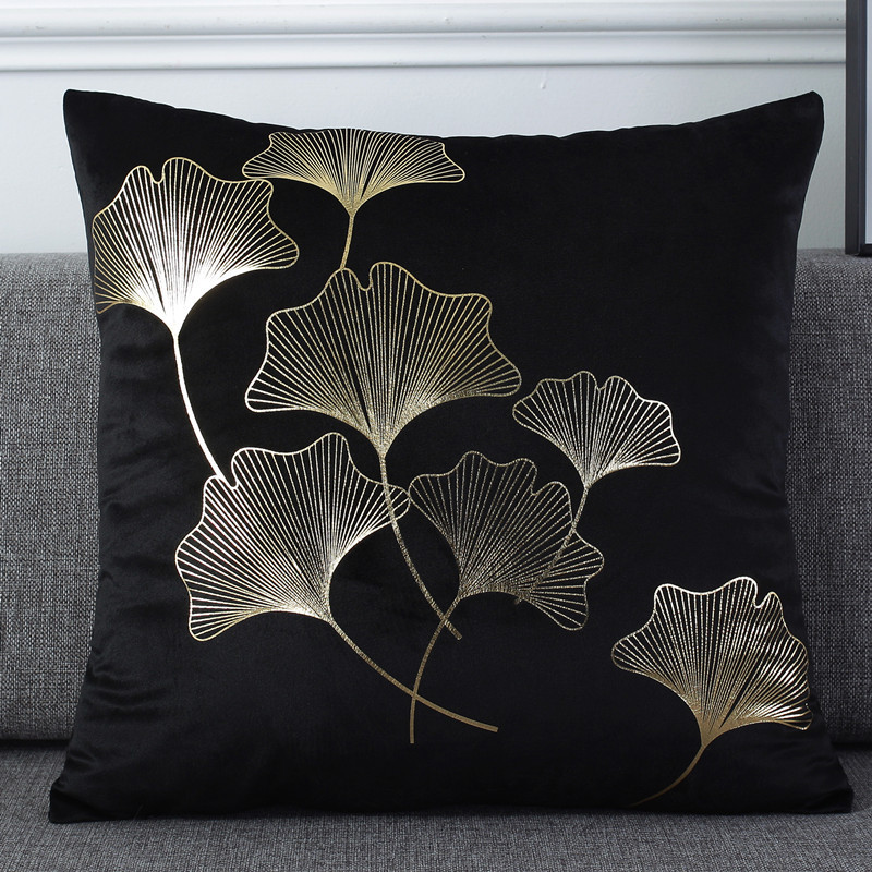 Customize Bronzing Printed Cushion Cover, Luxury Throw Pillows For Home Decor/
