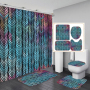 Cheap Creativity Pattern Waterproof Custom Printed Shower Curtain With Hooks Branded Custom Printed 72x72 Shower Curtain Set/