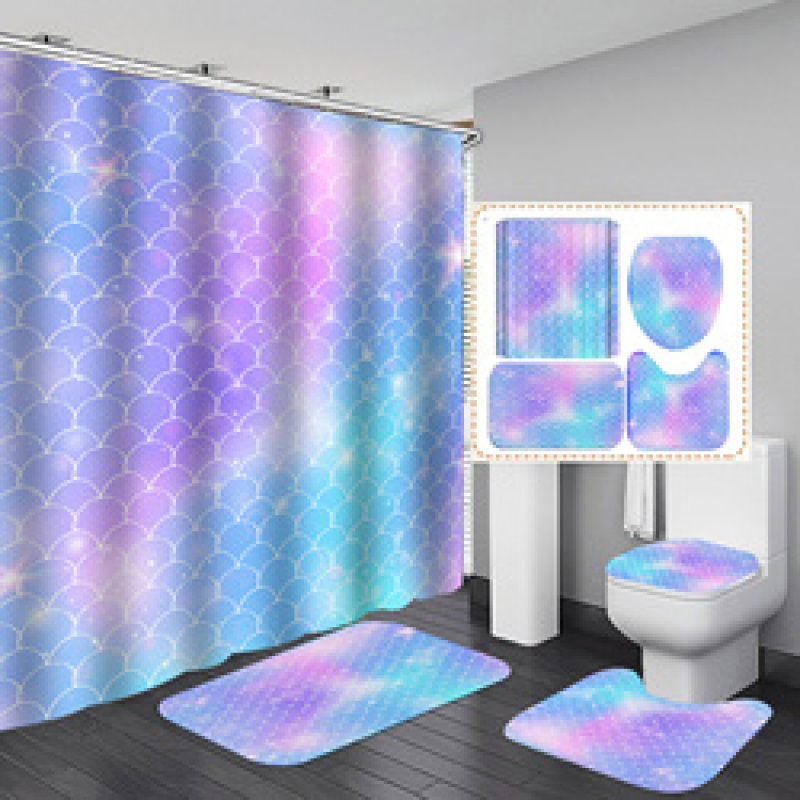 Cheap Creativity Pattern Waterproof Custom Printed Shower Curtain With Hooks Branded Custom Printed 72x72 Shower Curtain Set/