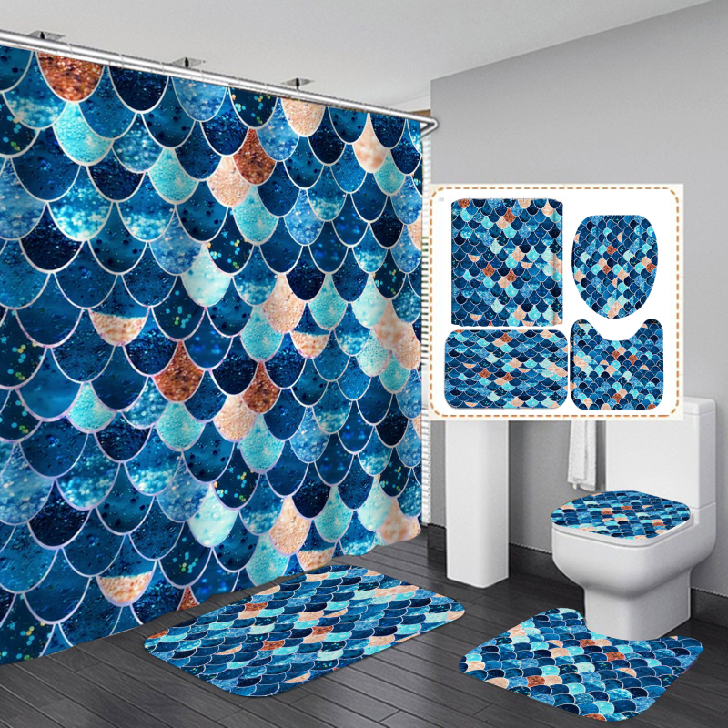 Cheap Creativity Pattern Waterproof Custom Printed Shower Curtain With Hooks Branded Custom Printed 72x72 Shower Curtain Set/