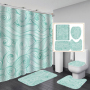 Cheap Creativity Pattern Waterproof Custom Printed Shower Curtain With Hooks Branded Custom Printed 72x72 Shower Curtain Set/