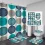 Cheap Creativity Pattern Waterproof Custom Printed Shower Curtain With Hooks Branded Custom Printed 72x72 Shower Curtain Set/