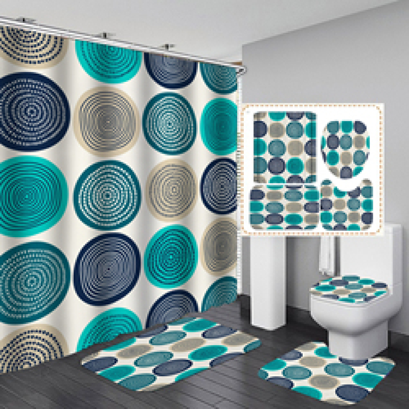 Cheap Creativity Pattern Waterproof Custom Printed Shower Curtain With Hooks Branded Custom Printed 72x72 Shower Curtain Set/