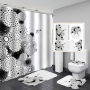 Cheap Creativity Pattern Waterproof Custom Printed Shower Curtain With Hooks Branded Custom Printed 72x72 Shower Curtain Set/
