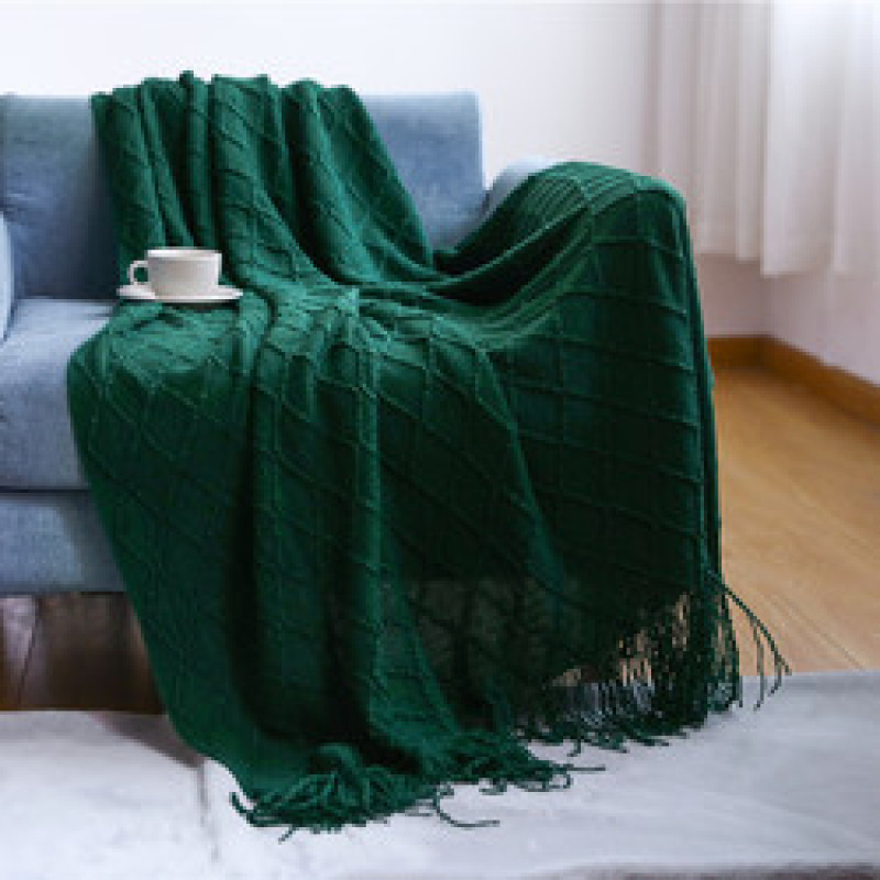 Super Soft Warm Nordic Knitted Throw Blanket, Plaid TV Nap Blankets Towel Bed Plaid Portable Car Travel Cover Blanket/