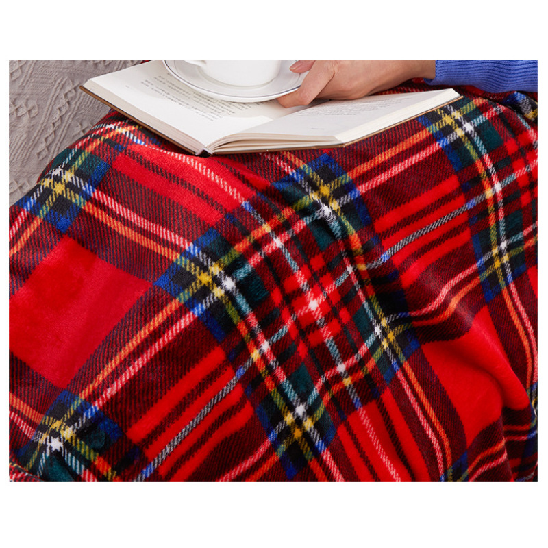 Warm Plaid Blanket Soft Thick Winter Bed Blankets for  Adult Office Nap Sherpa Throw Plaid on The Sofa/