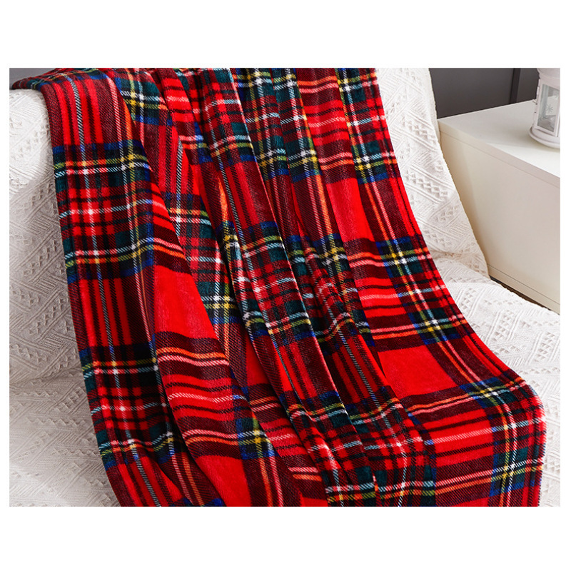 Warm Plaid Blanket Soft Thick Winter Bed Blankets for  Adult Office Nap Sherpa Throw Plaid on The Sofa/