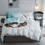 Double Sides  Bed Comforter Set,Black White Germany Bed Set/
