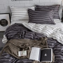 Double Sides  Bed Comforter Set,Black White Germany Bed Set/