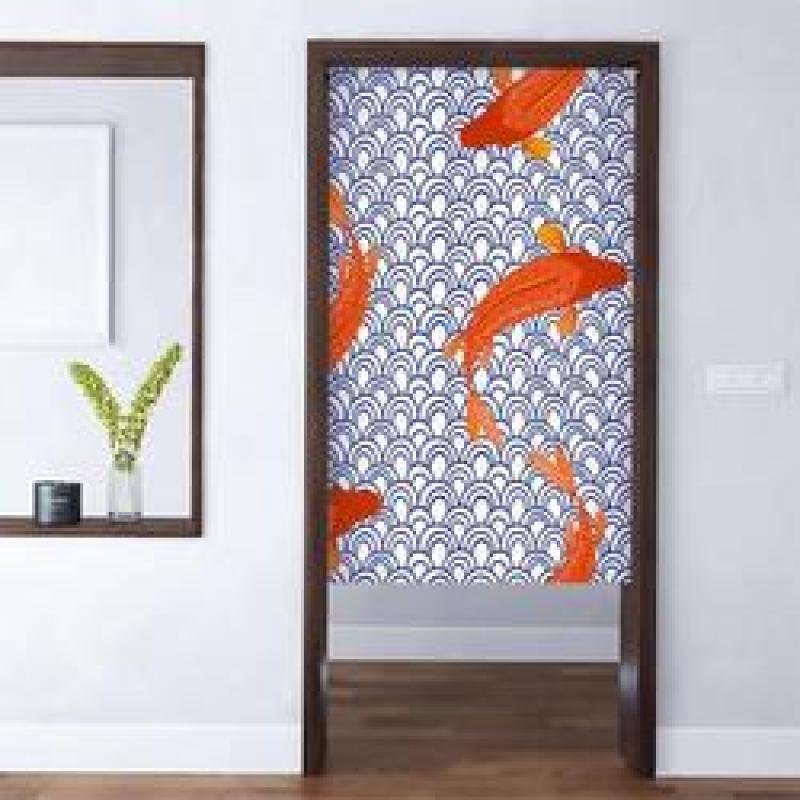 Online Store Outdoor Curtain Fabric,  New Design Japanese Style Digital Printing Door Curtains!