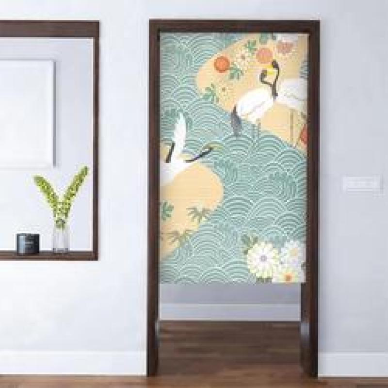 Online Store Outdoor Curtain Fabric,  New Design Japanese Style Digital Printing Door Curtains!
