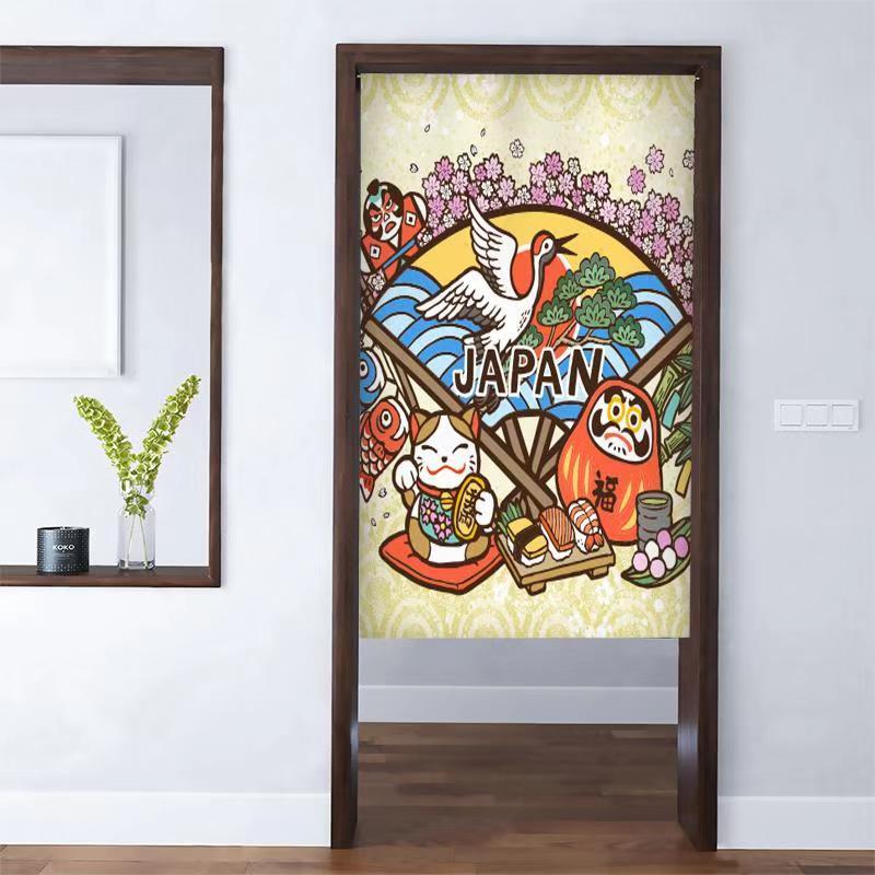 Online Store Outdoor Curtain Fabric,  New Design Japanese Style Digital Printing Door Curtains!