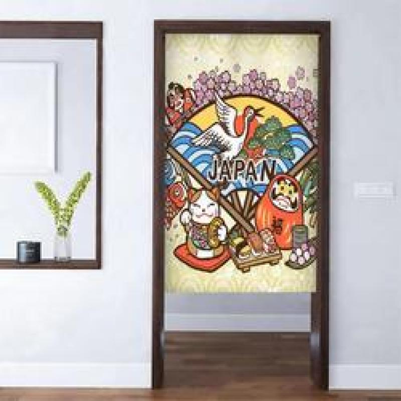 Online Store Outdoor Curtain Fabric,  New Design Japanese Style Digital Printing Door Curtains!