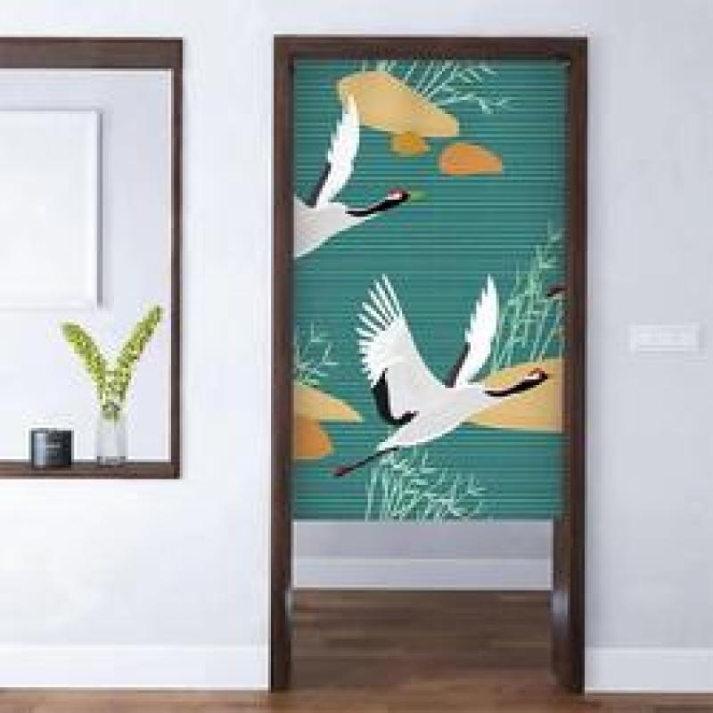 Online Store Outdoor Curtain Fabric,  New Design Japanese Style Digital Printing Door Curtains!