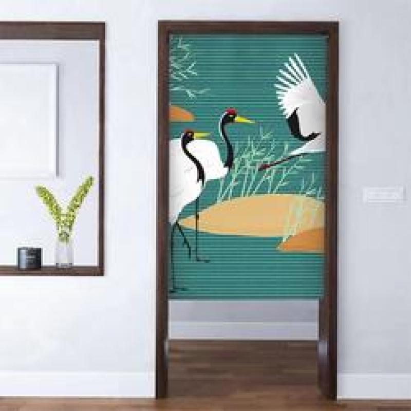 Online Store Outdoor Curtain Fabric,  New Design Japanese Style Digital Printing Door Curtains!