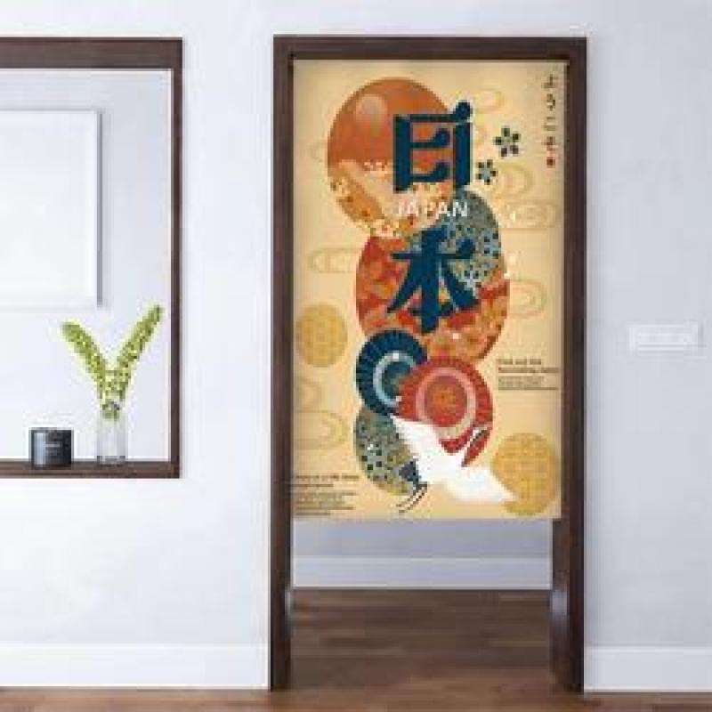 Online Store Outdoor Curtain Fabric,  New Design Japanese Style Digital Printing Door Curtains!