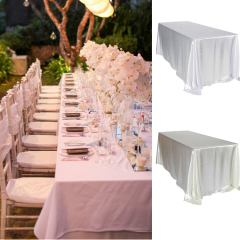 Rectangular Tablecloths Polyester Home Wedding, Satin Nappes De Table/