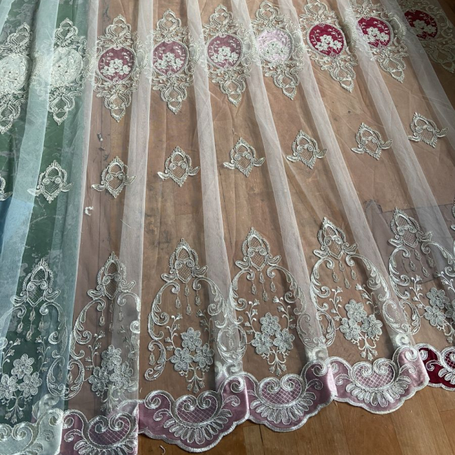 2021 home living room curtains European and American style embroidered curtains, simple and atmospheric embroidered curtains/