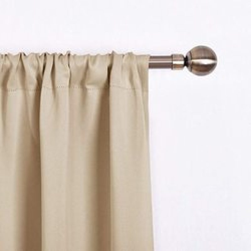 Wholesale Tie Up Window Covering 100% Polyester Blackout Kitchen Curtain, Cheap Rod Pocket Panel Kitchen Curtain/