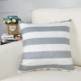 New design wholesale custom canvas grey square decorative geometric cushion cover