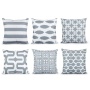 New design wholesale custom canvas grey square decorative geometric cushion cover
