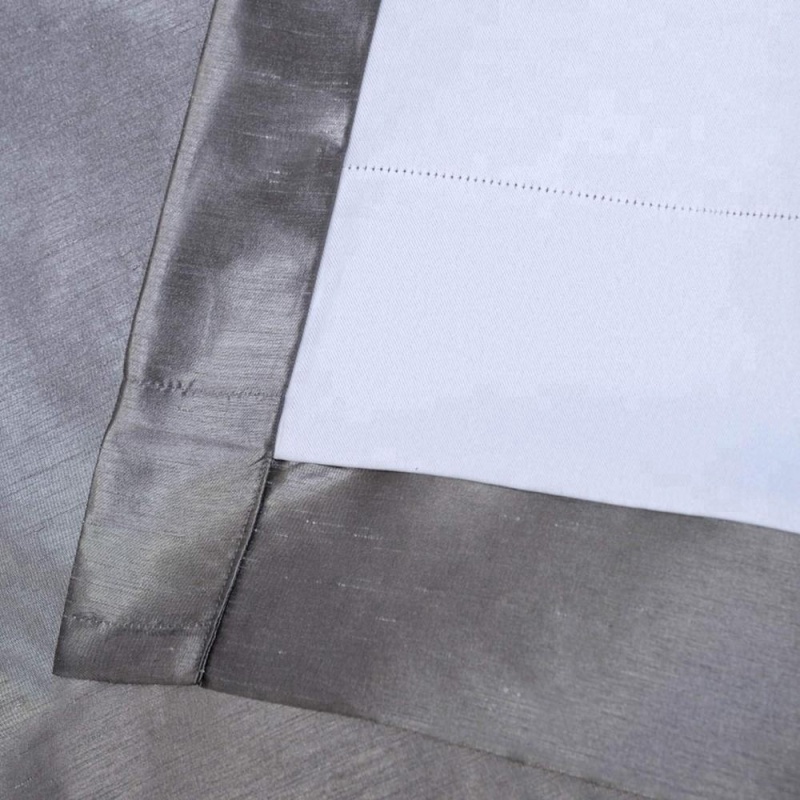 100% polyester faux silk deluxe grey deluxe fiber optic curtain material fabric