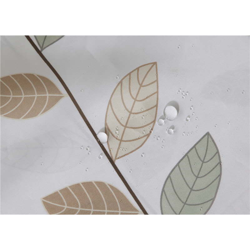 Hookless Mildew Polyester Fabric Shower Curtain black Waffle weave snap liner hookless shower curtain