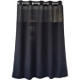 Hookless Mildew Polyester Fabric Shower Curtain black Waffle weave snap liner hookless shower curtain