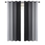 Custom Symmetrical Coral Ombre Curtains Light Blocking Gradient Color Window Curtain, Polyester Grommet Blackout Curtain/