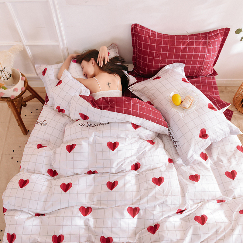 Bedding Set With Pillow, 3D Bedsheet Bedding Set, Double Size Bed Sheet Set/