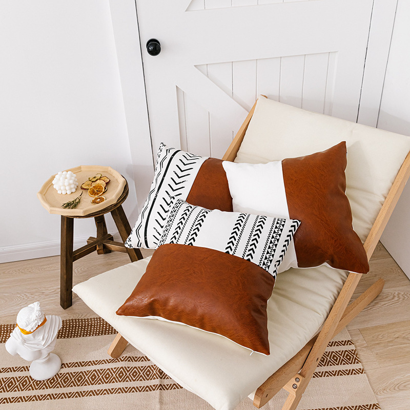 Free shipping wholesale universal waterproof cushion four season all surround leather pillow case cushion cover