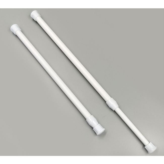 3 Pieces Set White Adjustable Tension Curtain Rod, Telescopic Expandable Pressure Loaded Curtain Tension Rods#