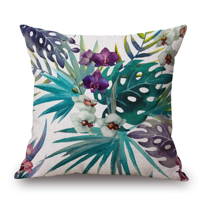 Flower And Grass Pillow Cotton And Sofa Large Cushion Cove, Aesthetic Sofa Cushion Model Room Decoration Matching/