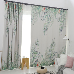 Online Store Blackout Curtains Printed Leaves,Decorativas Living Room Sets Curtains#