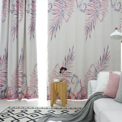 Online Store Blackout Curtains Printed Leaves,Decorativas Living Room Sets Curtains#