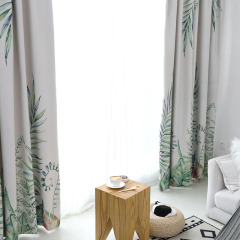 Online Store Blackout Curtains Printed Leaves,Decorativas Living Room Sets Curtains#