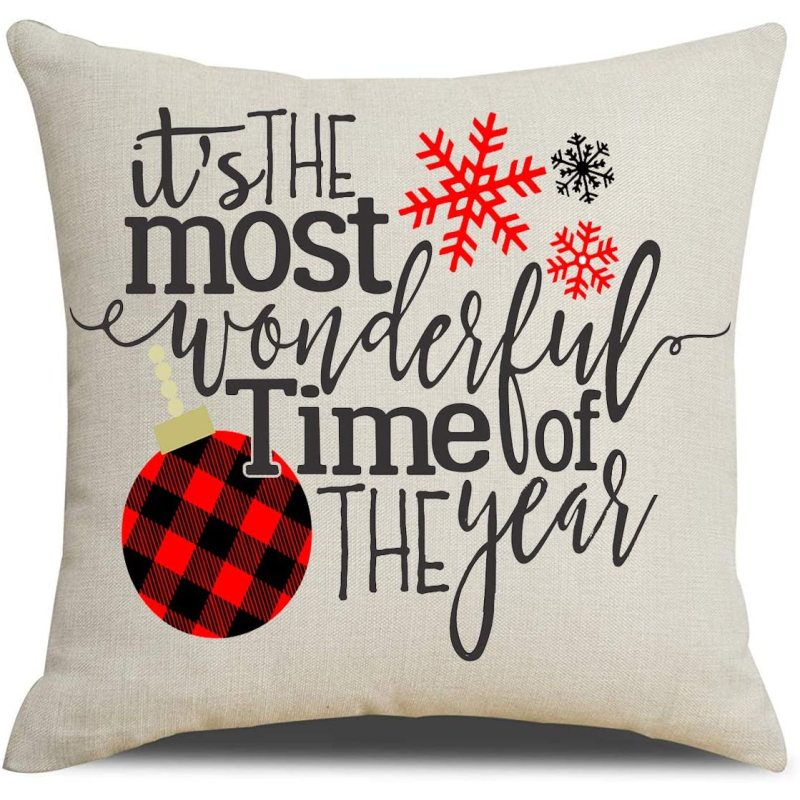 Christmas Decorative Couch Pillow Cases Cotton Linen Pillowcases Best Throw Pillow Covers /